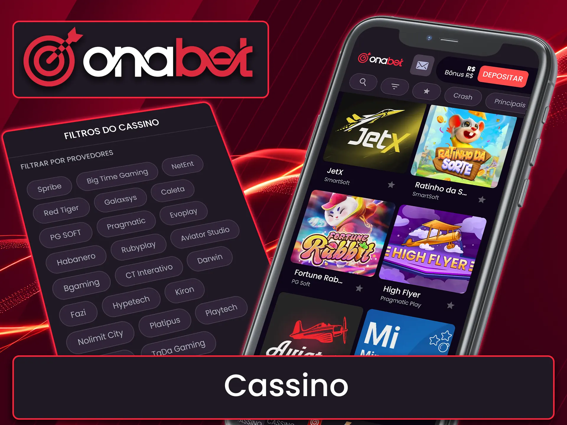 Crie uma conta para jogar seus jogos favoritos no aplicativo Onabet.