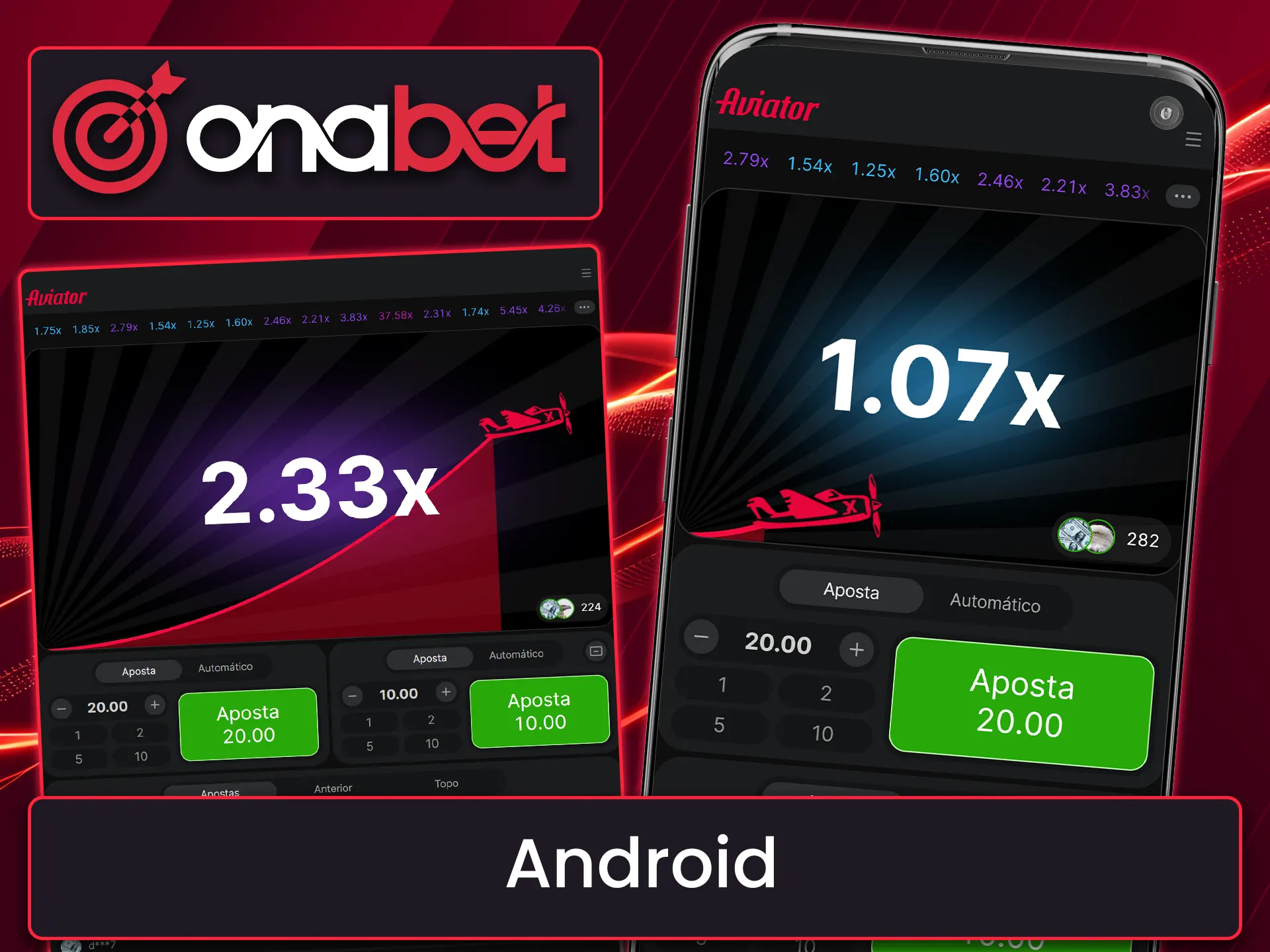 Baixe o aplicativo Onabet para jogar Aviator no Android.