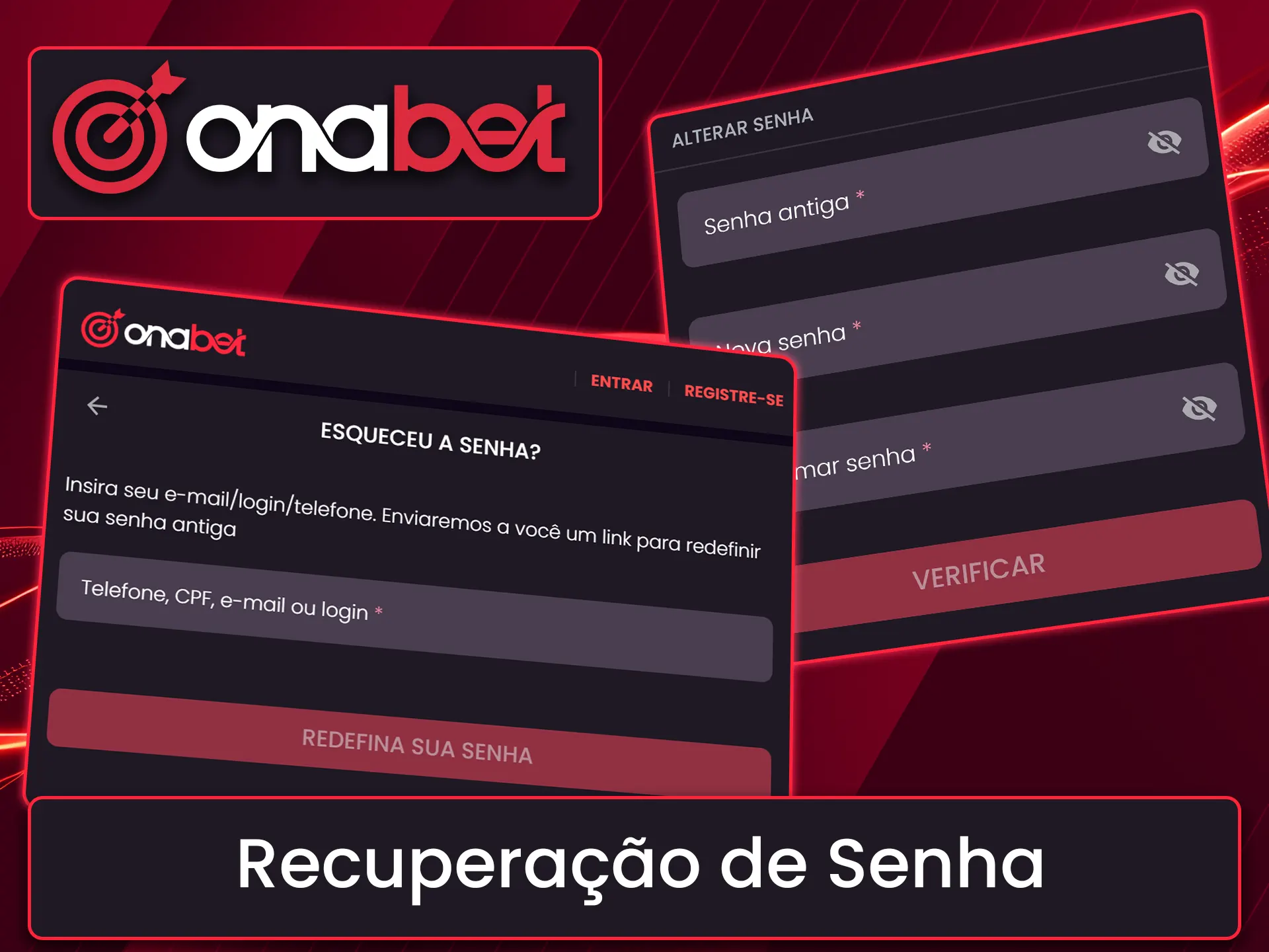 Redefina sua senha para acessar o Onabet.