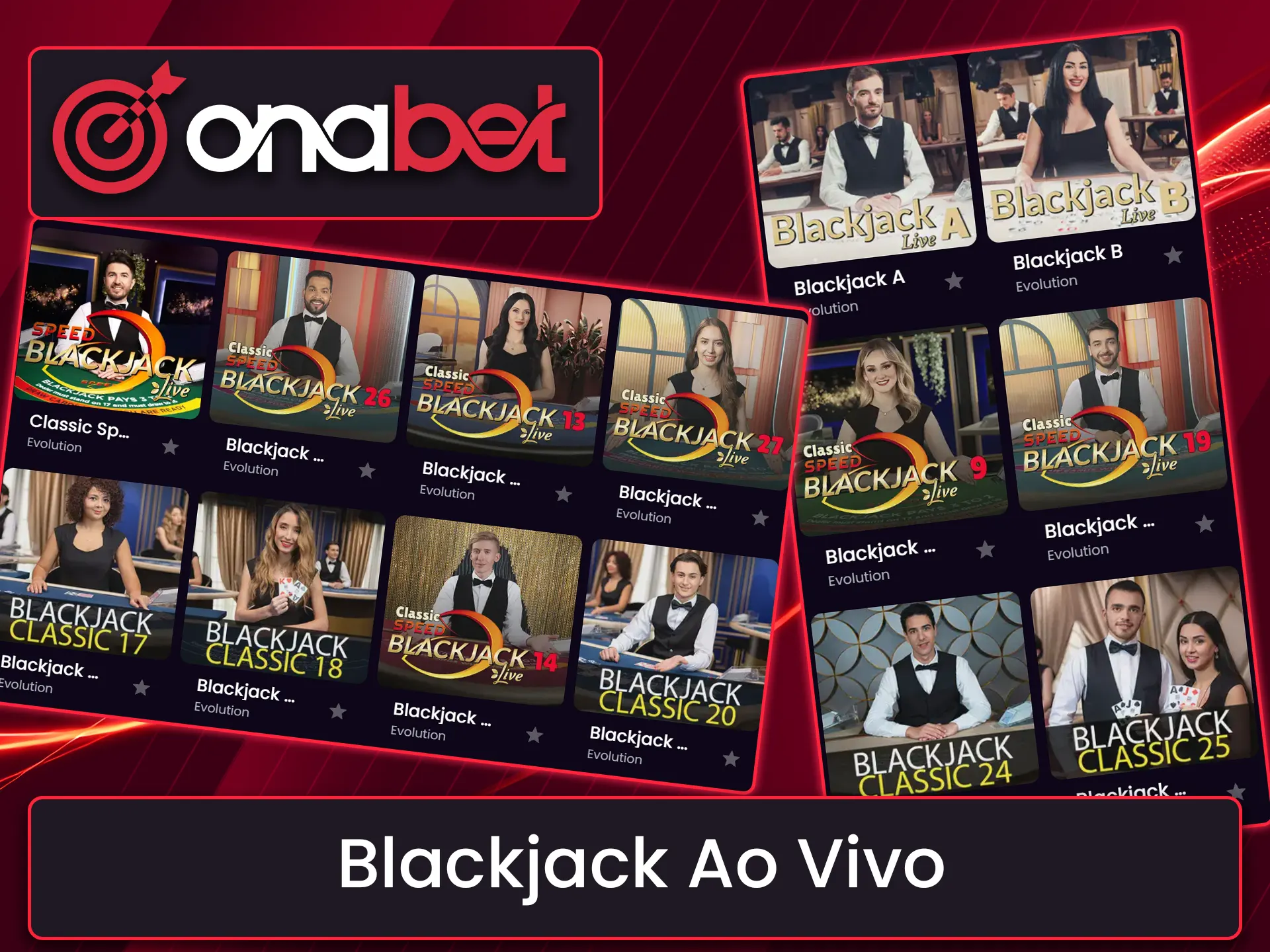 Junte-se a outros jogadores brasileiros em mesas de vinte-e-um exclusivas na Onabet.