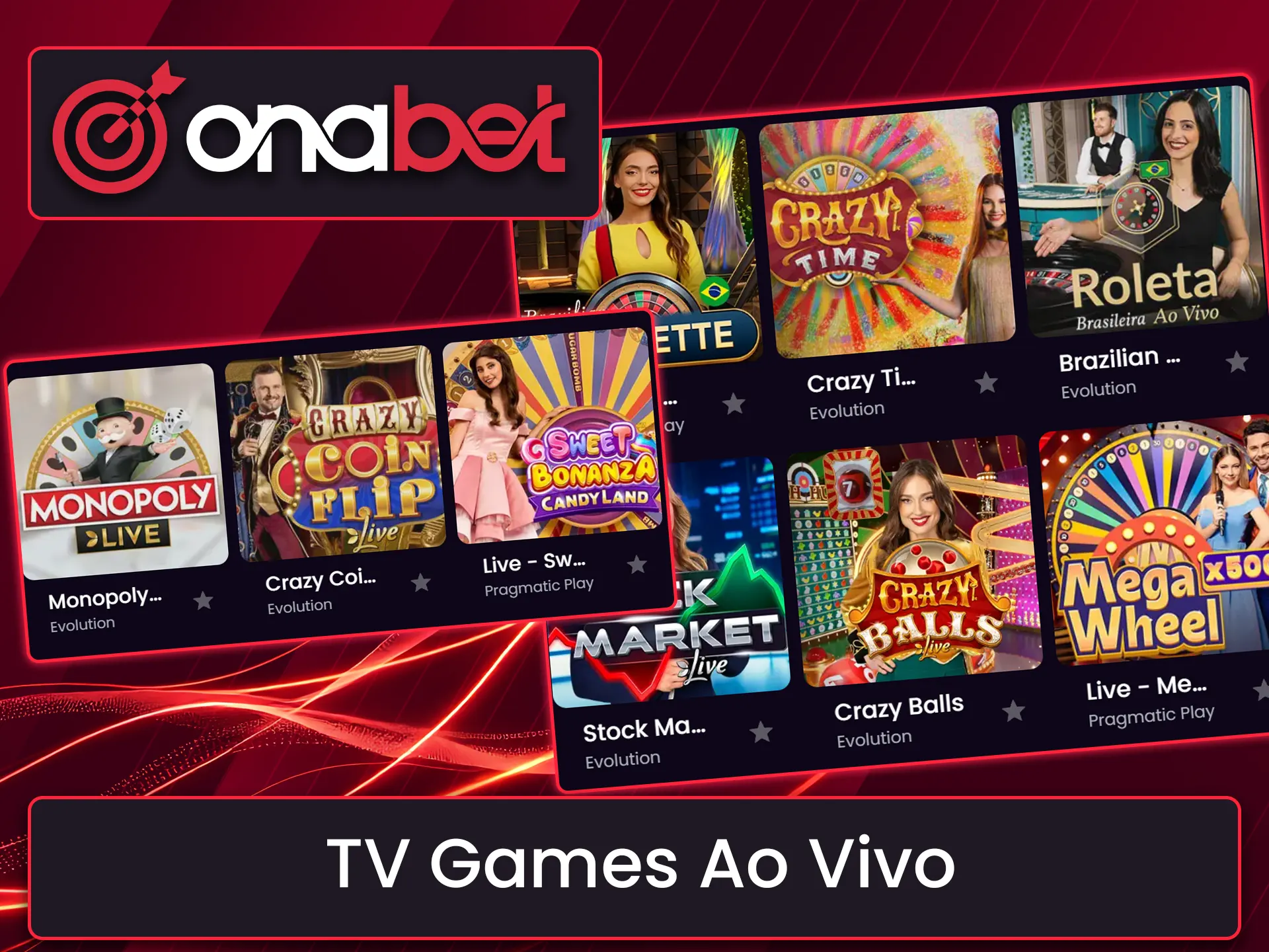 Participe de game shows vibrantes e sorteios de loteria ao vivo na Onabet.