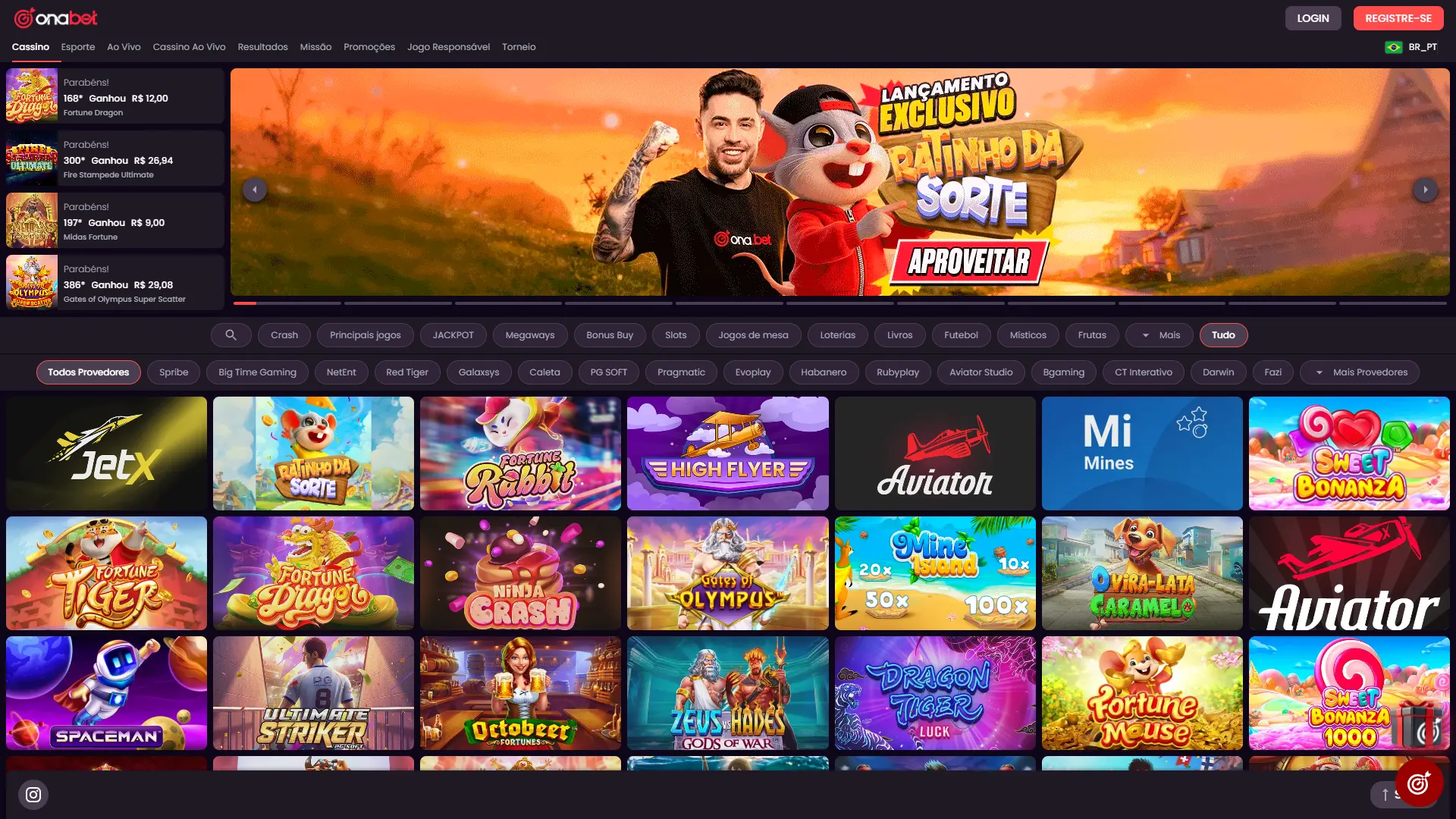 Comece a jogar e a fazer apostas com a Onabet.