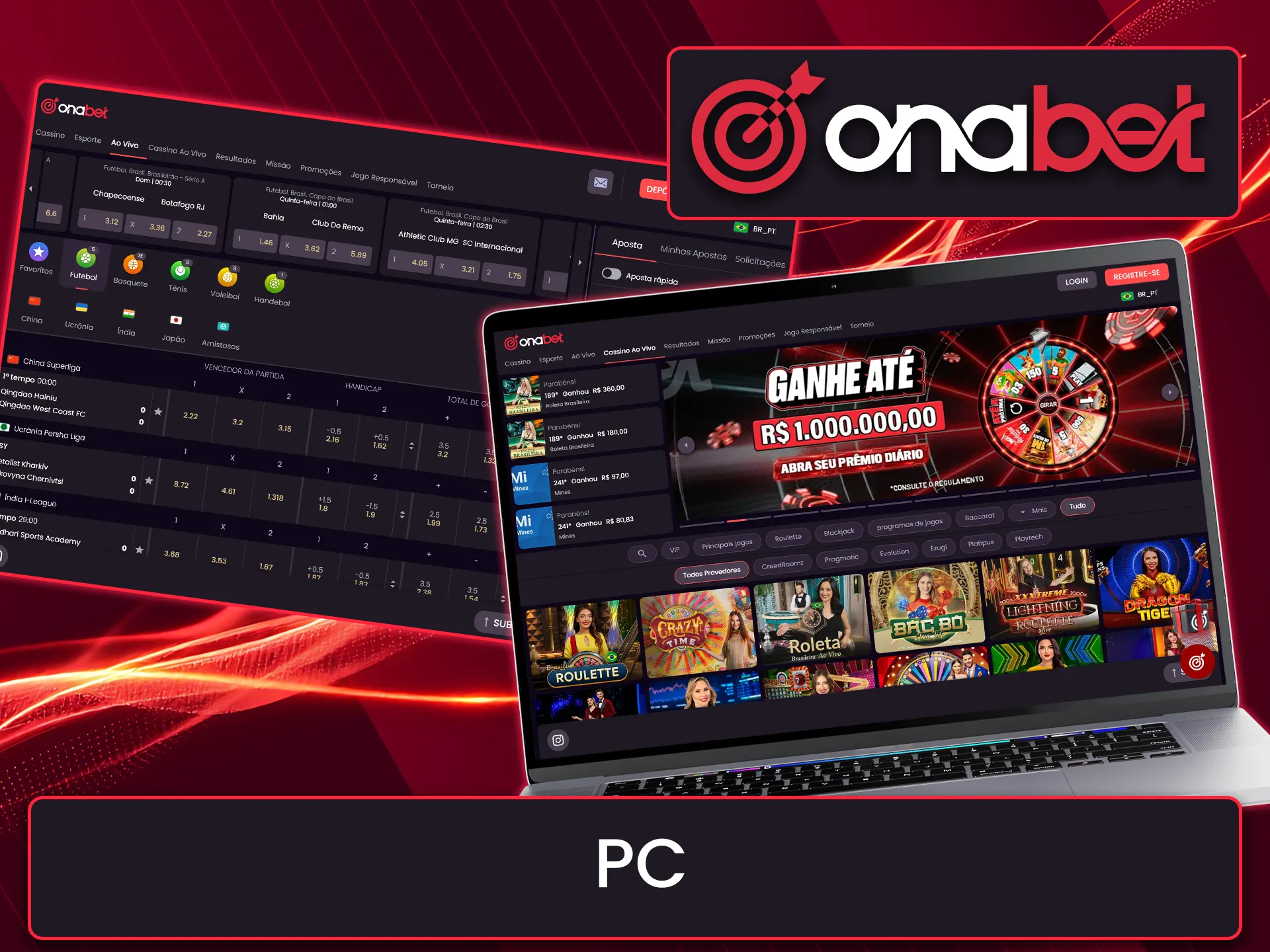 Cadastre-se e jogue no Onabet pelo computador.