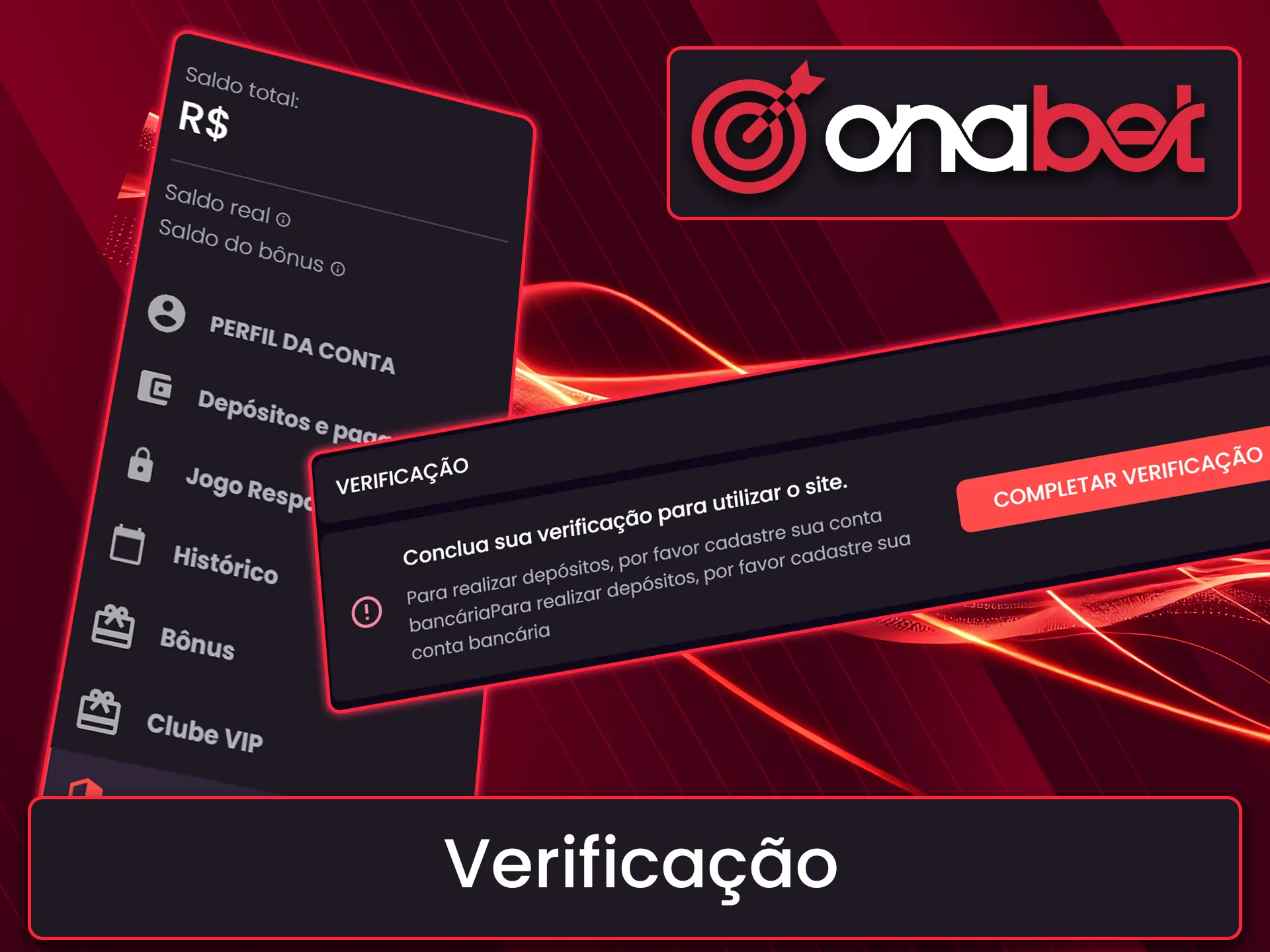 Valide seus documentos de identidade para garantir saques sem burocracia na Onabet.