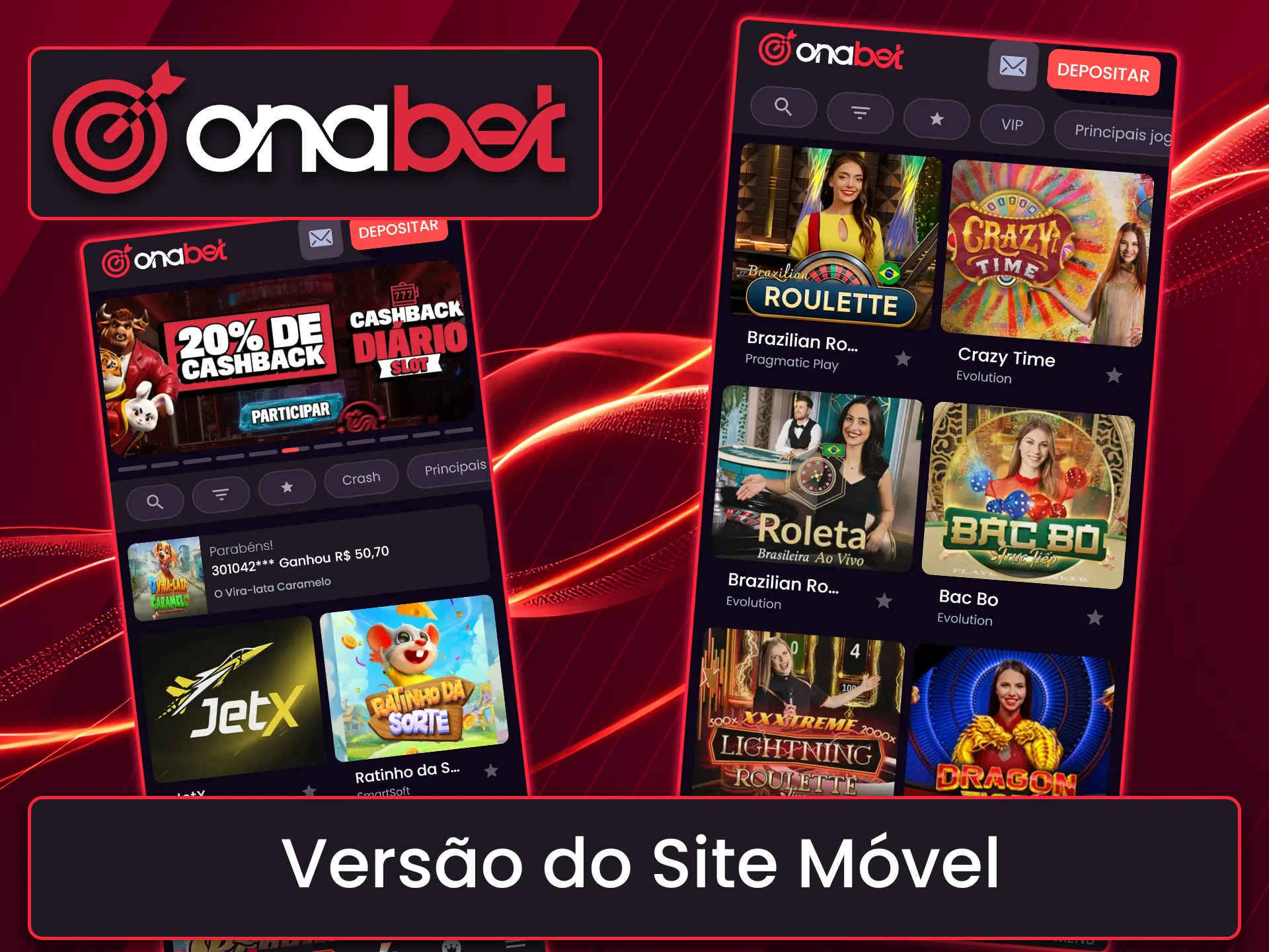 Faça suas apostas diretamente pelo navegador do seu celular com a Onabet.
