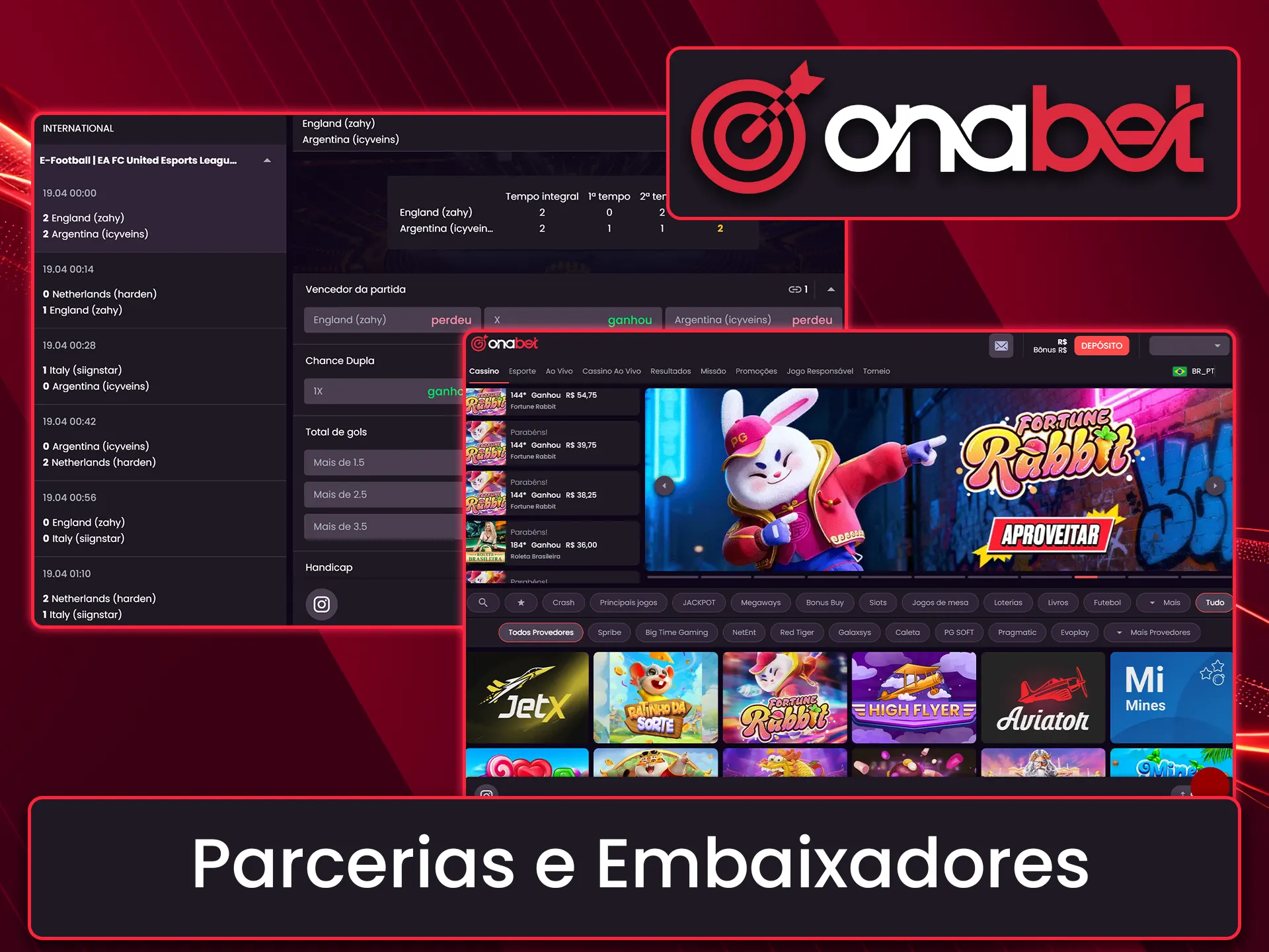 Veja quais marcas têm parceria com a Onabet.