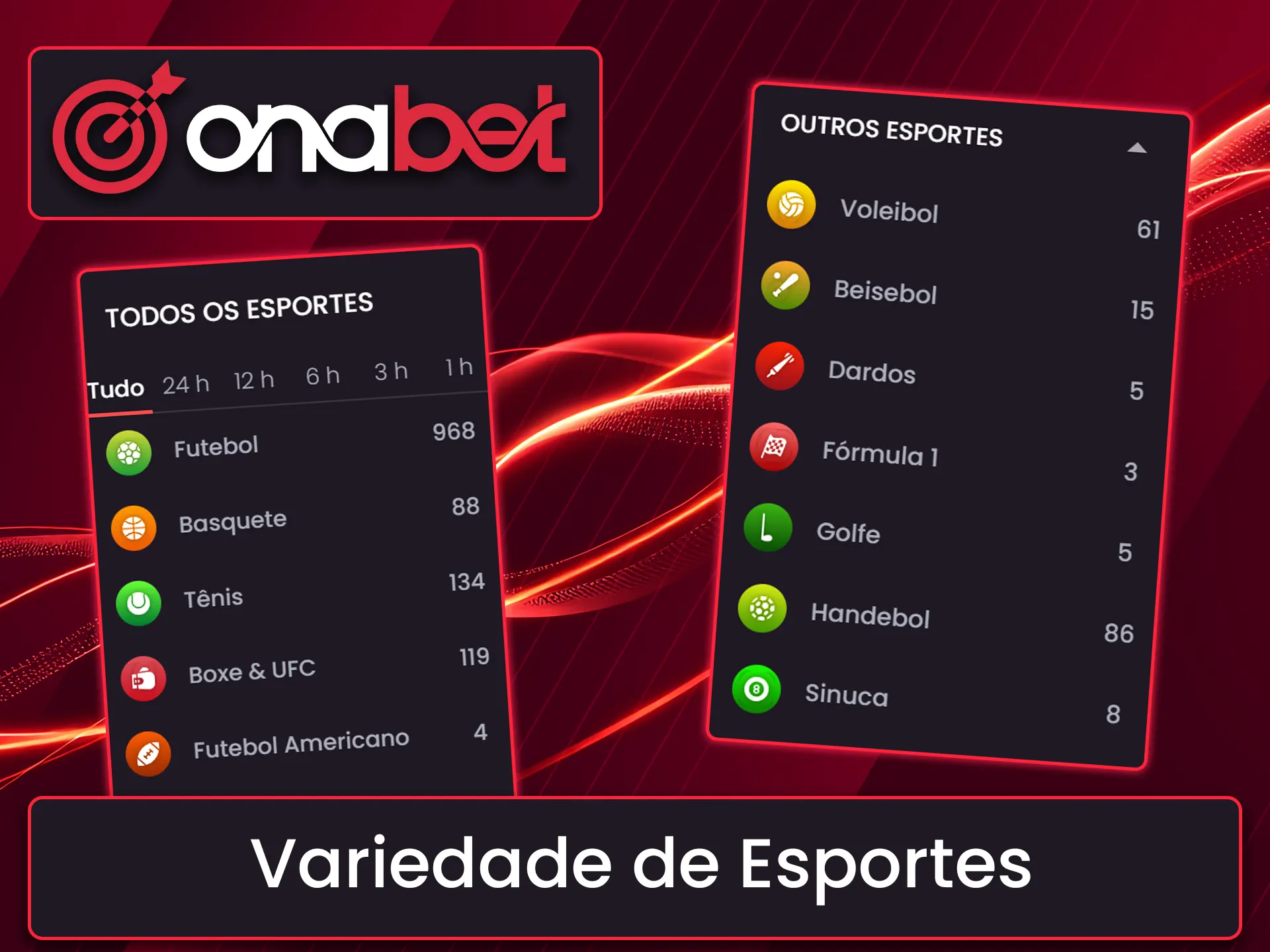 Explore a ampla lista de modalidades esportivas e opções de palpites na Onabet.