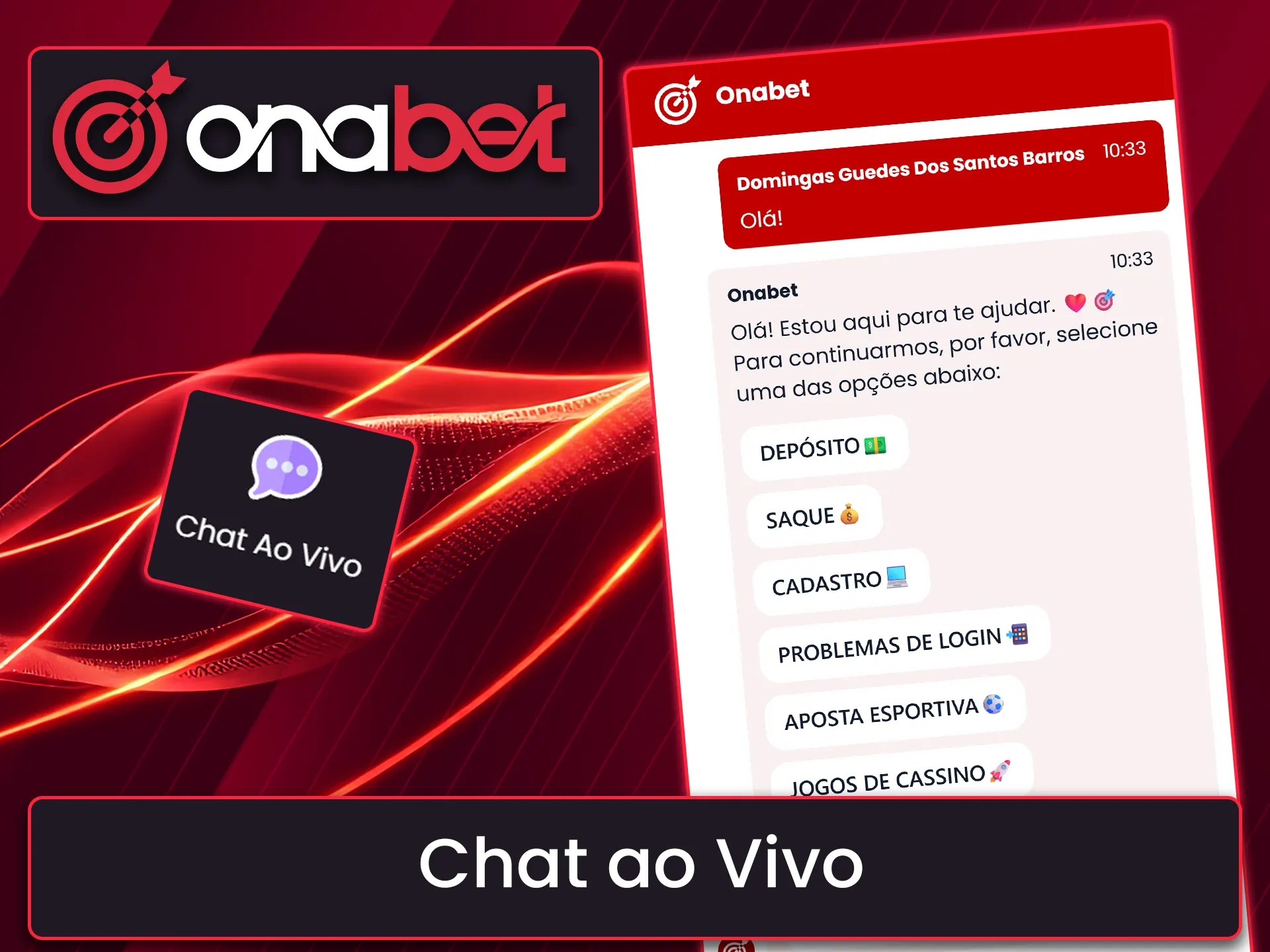 Inicie uma conversa em tempo real para obter ajuda imediata na Onabet.