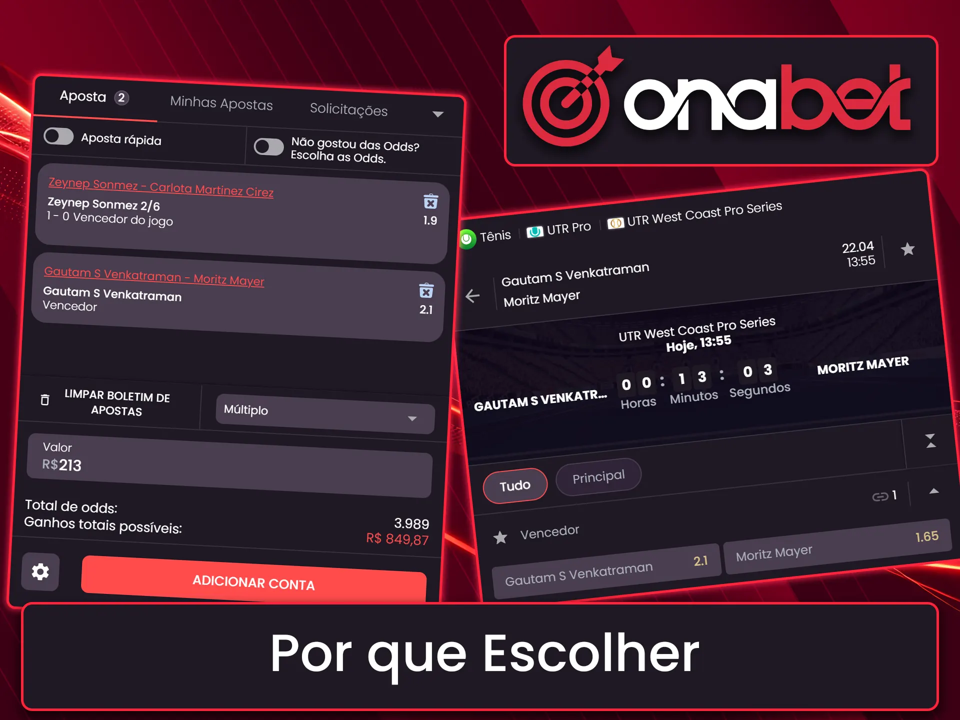 Conheça os benefícios e as odds exclusivas para os fãs de tênis na Onabet.