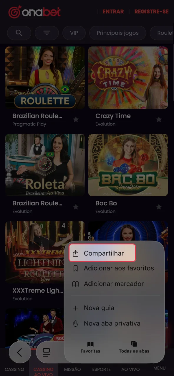 Tenha acesso rápido ao Onabet no seu dispositivo.