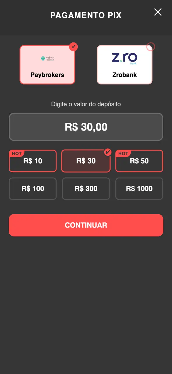Recarregue sua conta usando os métodos de pagamento brasileiros na Onabet.