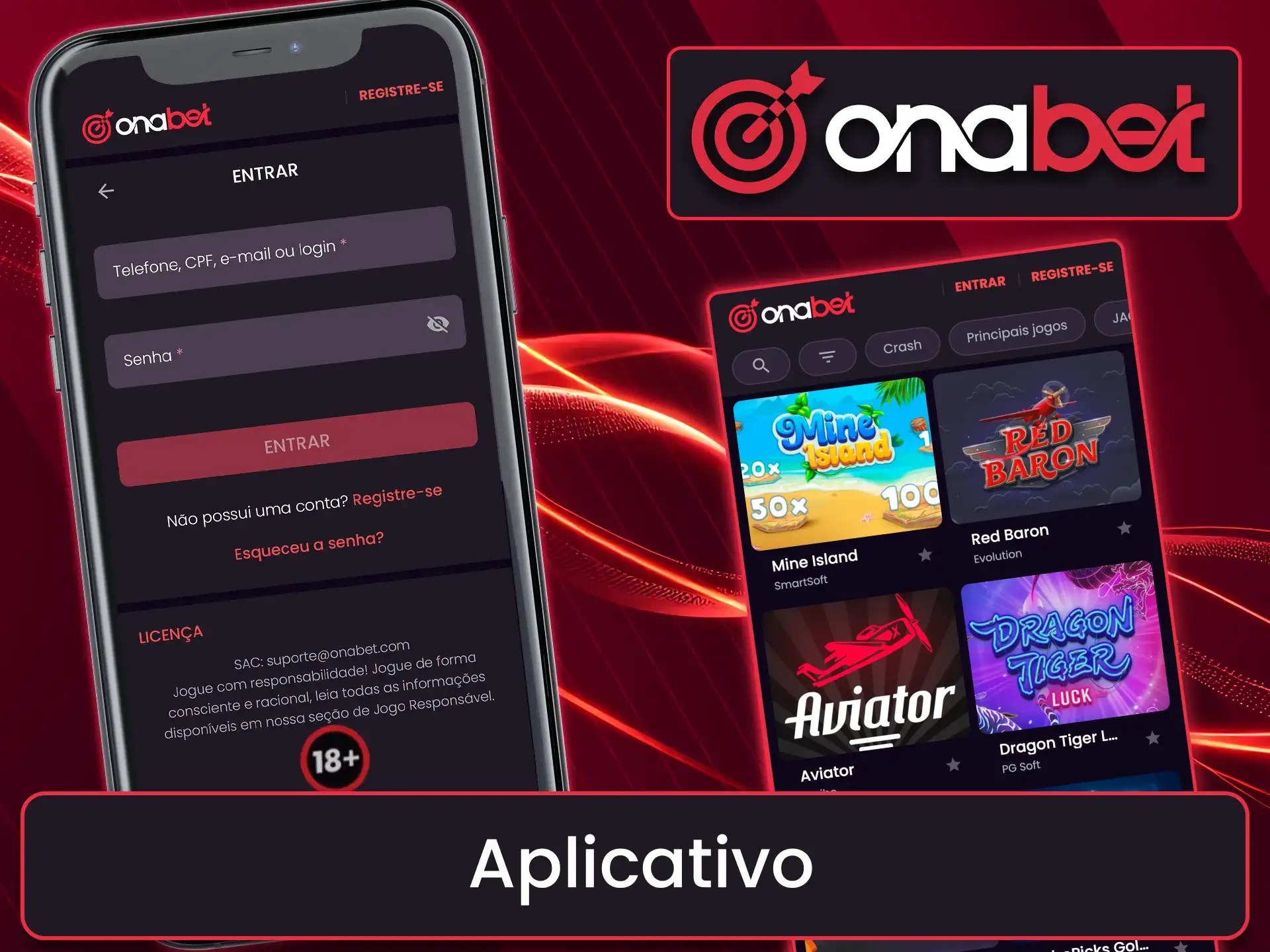 Realize o login através do dispositivo móvel para apostar de qualquer lugar na Onabet.