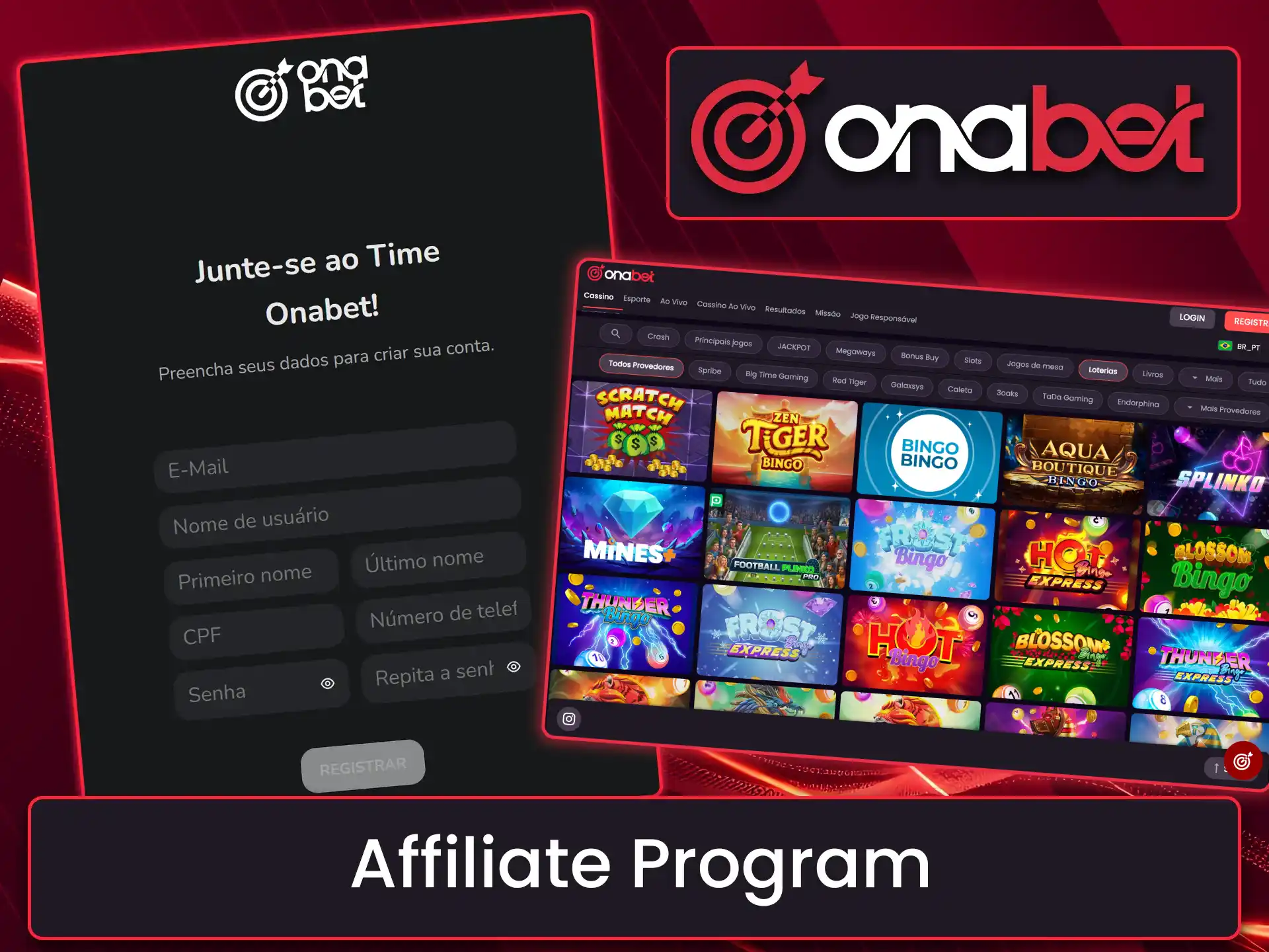 Faça parte do programa de afiliados da Onabet.
