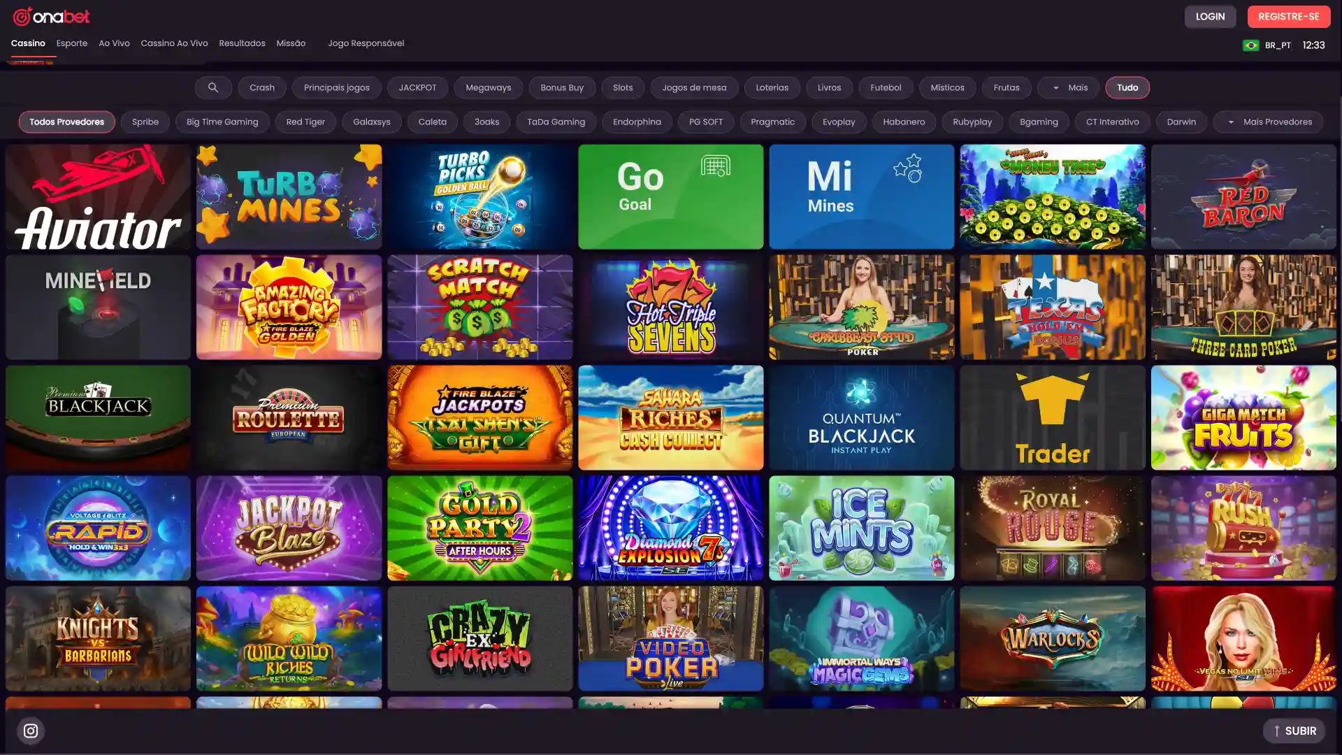 Comece a jogar e a fazer apostas com a Onabet.