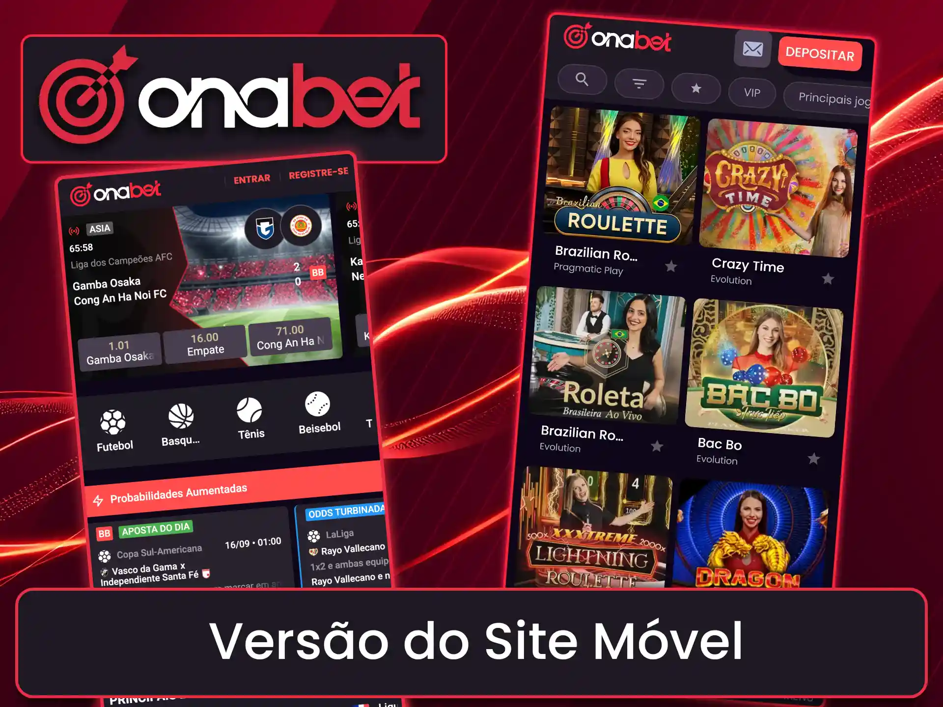 Faça suas apostas diretamente pelo navegador do seu celular com a Onabet.
