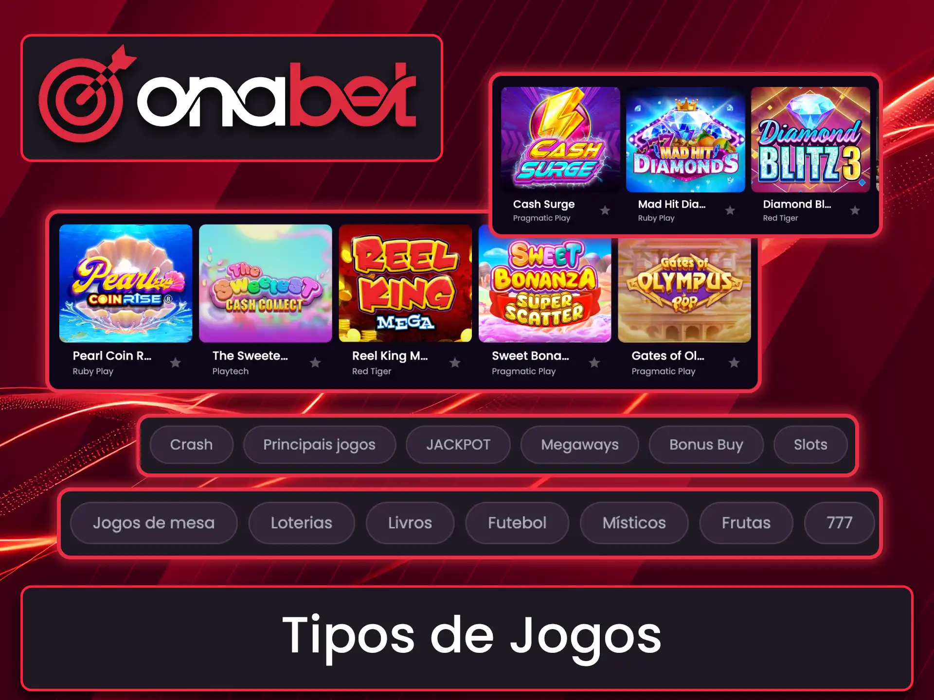 Explore a grande variedade de modalidades e títulos presentes na Onabet.
