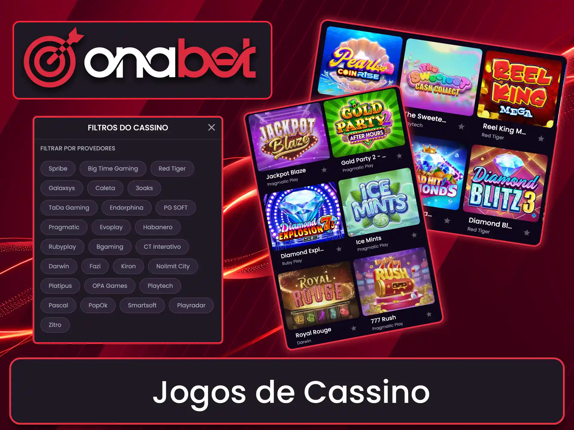 Descubra a coleção completa de caça-níqueis na Onabet.