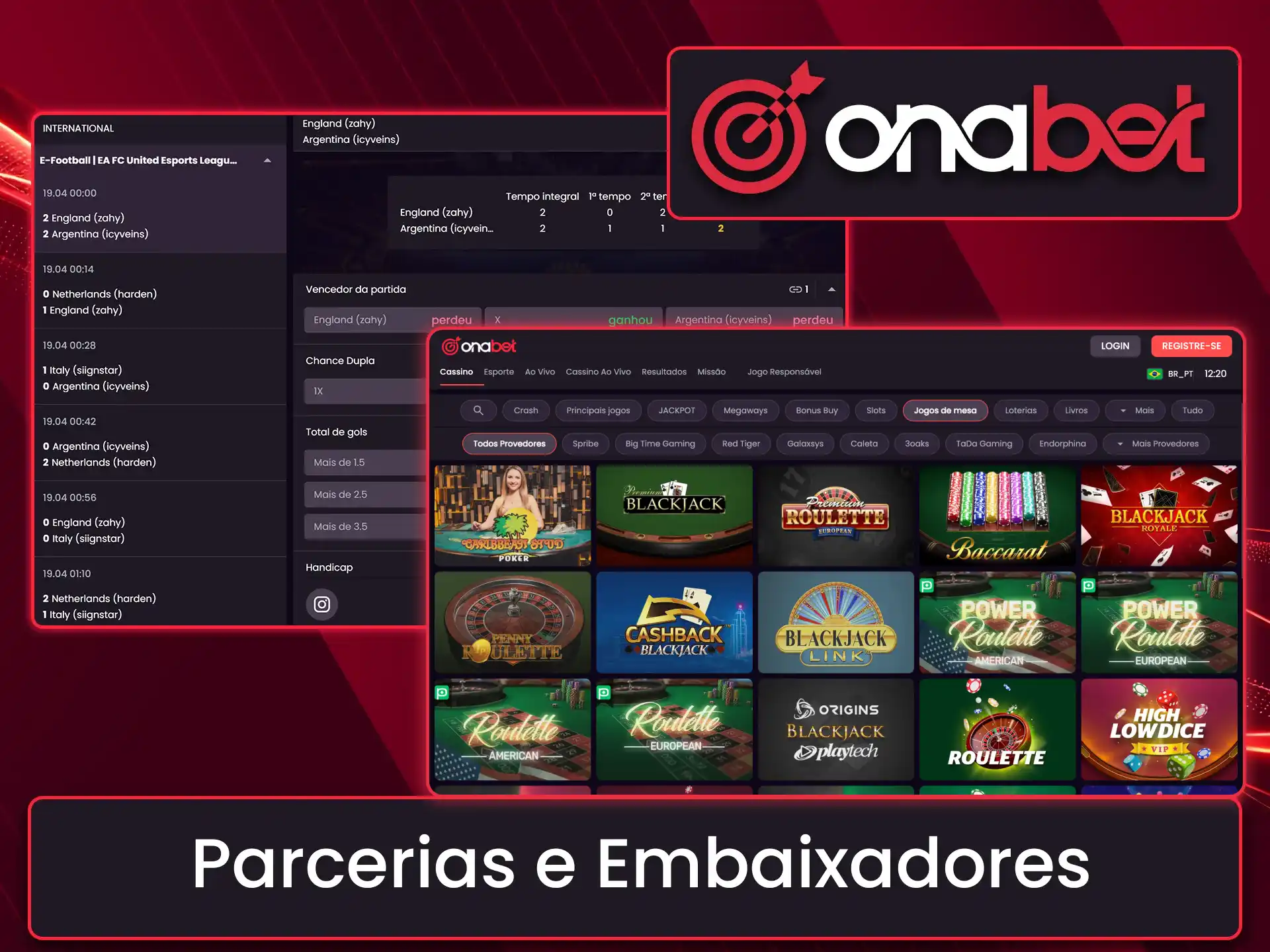Veja quais marcas têm parceria com a Onabet.
